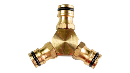 Three - way brass hose coupling TG image
