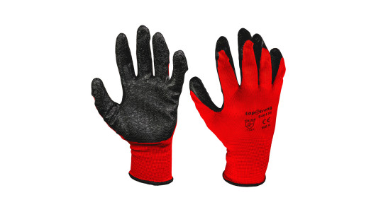 Black latex red base gloves TS image