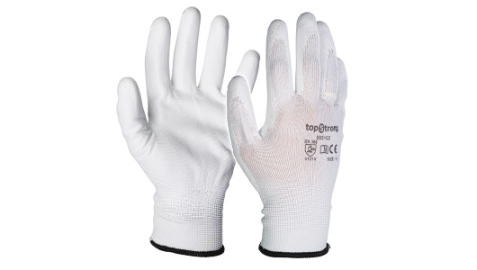 Gloves PU- white, size 10 image