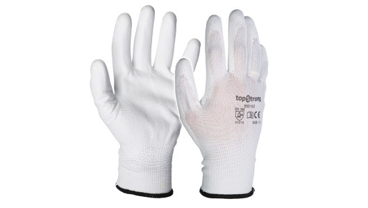 Gloves PU- white, size 10 image