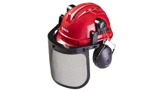 Safety helmet, steel mesh and earmuff RD image