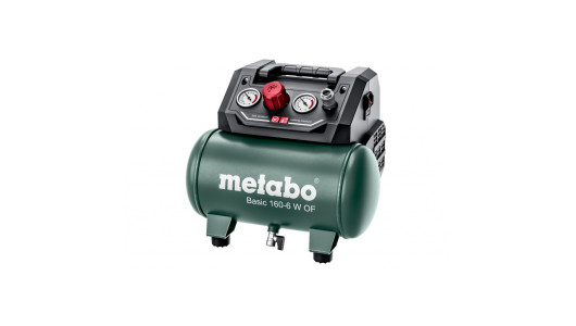 Компресор безмаслен 6 л 0.9kW METABO BASIC 160-6 W OF image