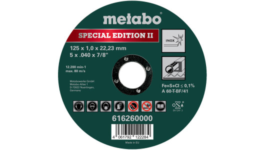 Disc metalic 125x1.0x22.2mm A60T BF41 Inox image