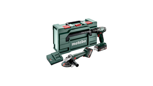 Винтоверт и ъглошлайф акум. к-кт METABO 18V BS+W7 2Ah+4Ah image