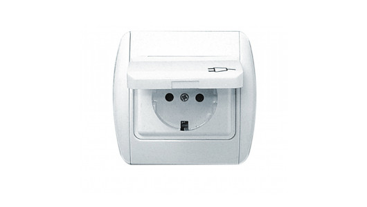 Контакт с капак бял MAKALON MK-SC05 image