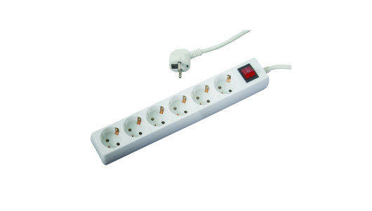 Разклонител 6 гнезда с кабел 1.5m х1.5mm2 с ключMK image