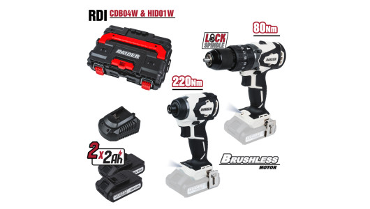 Surubelnita cu impact brushless RDI-CDB04W si HID01W 2x2Ah image
