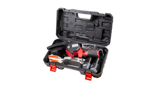 Mini-fierastrau de gradina 12V 4&rdquo; 2x2Ah cu 3 lanturi in cuti image