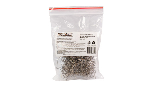 Staples "S" 0,6mm for Hot Stapler Plastic Welding 200 pcs. image