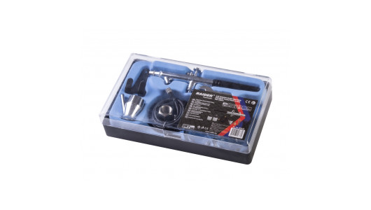 Аерограф двойнодействащ &oslash;0.2mm 8части к-т RAIDER RD-AB01 image