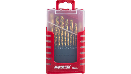 Свредла за метал 19бр. &oslash;1-10mm HSS+TIN к-т image