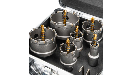 Carbide Core Cutter TCT &Oslash;16-60mm Holesaw Arbor 6 pcs Set image