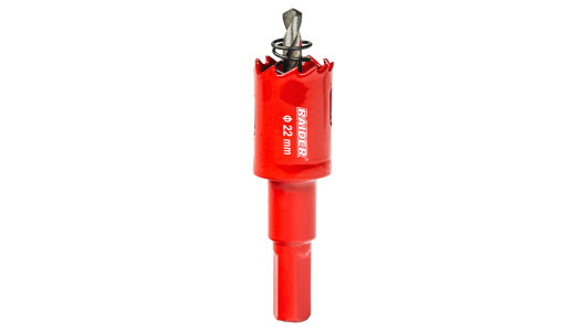 HSS bi-metal holesaw &Oslash;22mm with Co Pilot drill bit and shank image