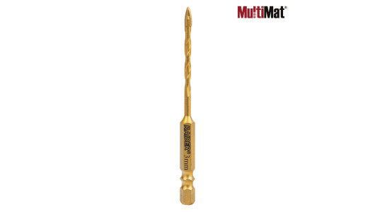 Drill Bit MultiMat 4Cut TIN Hex 1/4" &Oslash;3 mm image