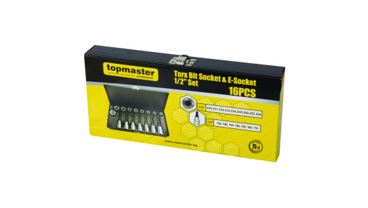 Set star socket 1/2" 16pcs CR-V TMP image