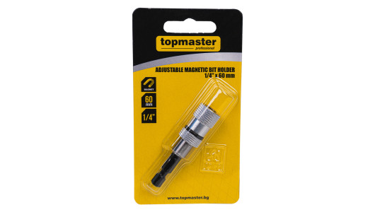 Удължение за накрайник 1/4"x 60mm с фиксатор CR-V Topmaster Professional image