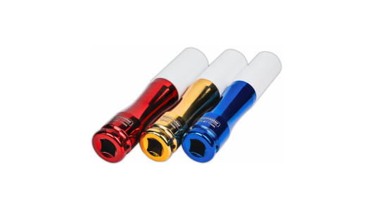 ColorCoded Tors. Deep6Point Impact Socket Set3x1/2"150mm TMP image