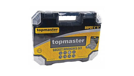 К-кт инструменти 86 части 1/4" & 1/2" Topmaster Professional image