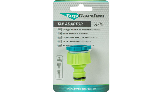 Plastic tap adaptor 1/2"-3/4" TG image