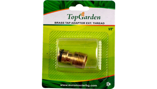 Brass tap adaptor 1/2", ext.thread TG image