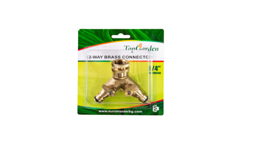 2-way brass connector 3/4",1/2" int.thread TG image