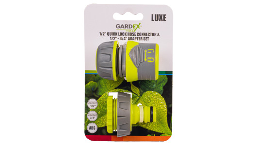Conector furtun rapidă 1/2" și set de adapt.1/2"-3/4"LUXE GX image