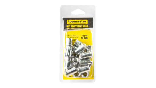 Nut rivets Flat head 10mm 20pcs. TMP image