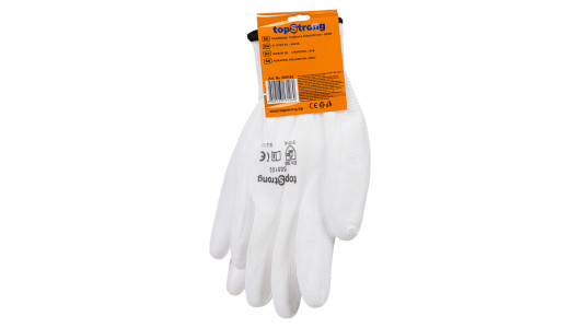 Gloves PU- white, size 10 image