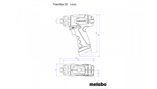 Бормашина акум. ударна METABO POWERMAXX SB 2X2Ah image