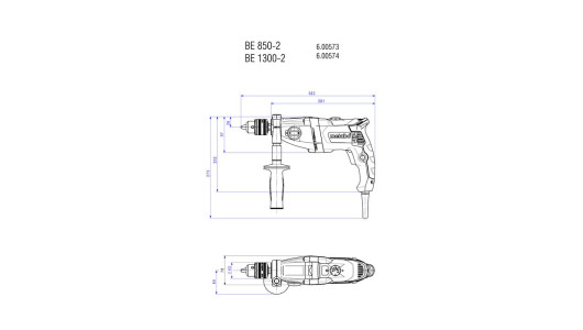 Бормашина 850W METABO BE 850-2 ZKBF image