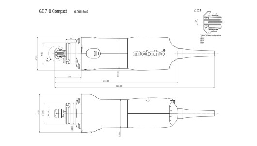 Шлайф прав 710W рег. обороти METABO GE 710 COMPACT image