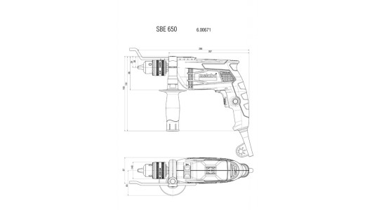 Burghiu de impact 650W METABO SBE 650 SSBF &icirc;ntr-o valiză image