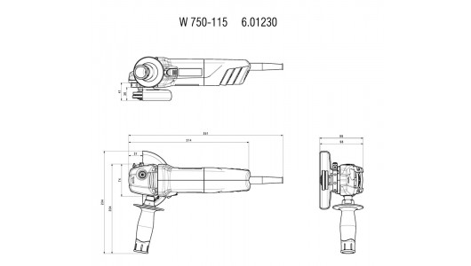 W 750-115 * Angle grinder image
