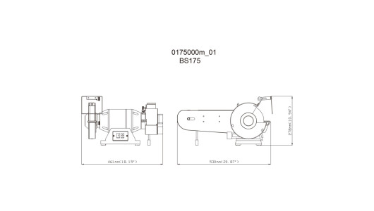 H&acirc;rtie abrazivă combinată + șlefuitor cu bandă 175 mm 500W M image