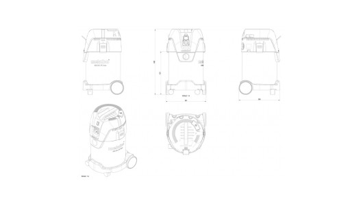 Прахосмукачка 1250W METABO ASA 30 L PC Inox image