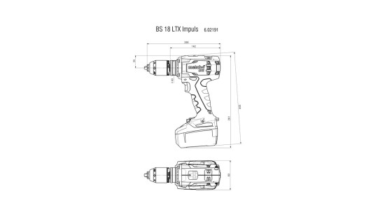 Винтоверт акум. 18V 110Nm METABO BS 18 LTX Impuls 2x4.0 Ah image