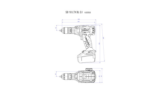 Бормашина акум. ударна 18V 120Nm METABO SB 18 LTX BL 2X5.2Ah image