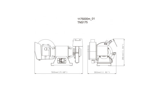 Шмиргел комбиниран 500W 175+200mm METABO TNS 175 image