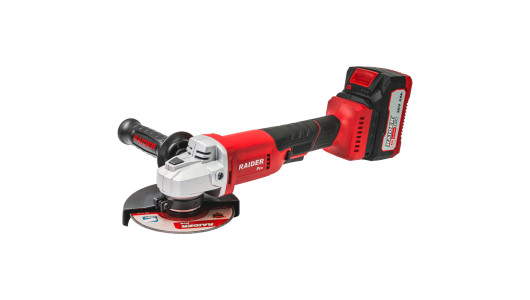 R20 Ъглошлайф &Oslash;125mm 4Ah 2 диска Куфар RAIDER PRO RDP-YAG20 image