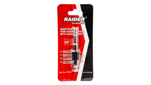 Адаптер 2в1 1/4" HEX за битове и вложки 1/4" RAIDER image