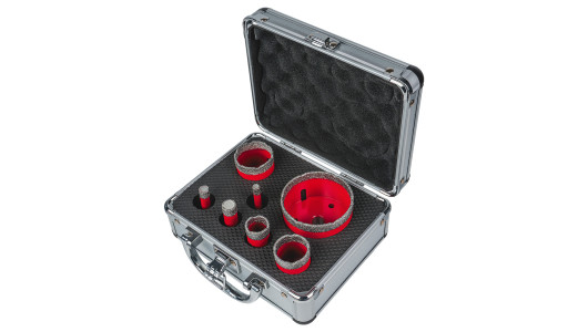 Diamond Hole Saws Dry M14 Ø8-68mm AL Case Set image