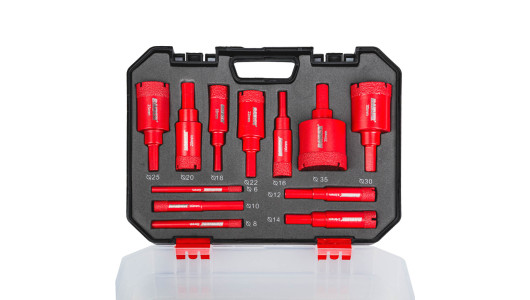 Diamond core drill 12pcs &Oslash;6-35mm Case Set 12pcs image