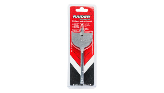 Flat Speed spade bit for wood 1/4" hex shank &Oslash;55 mm image