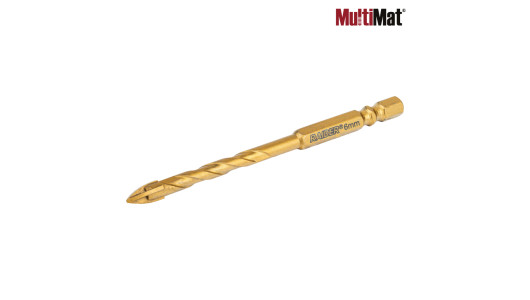 Drill Bit MultiMat 4Cut TIN Hex 1/4" &Oslash;6 mm image
