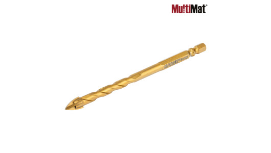 Drill Bit MultiMat 4Cut TIN Hex 1/4" &Oslash;8 mm image