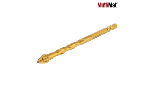 Drill Bit MultiMat 4Cut TIN Hex 1/4" &Oslash;10 mm image