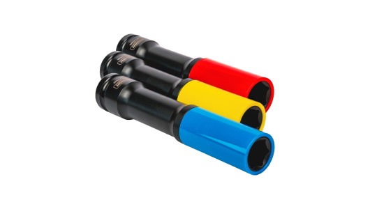 ColorC. Tors. Tefl. Deep6P. Impact Socket Set3x1/2"150mm TMP image