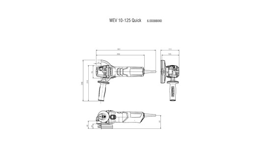 Ъглошлайф 125mm 1000W рег. обороти METABO WEV 10-125 QUICK image