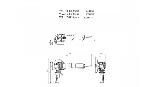 Ъглошлайф 125mm 1700W METABO WE 17-125 QUICK image