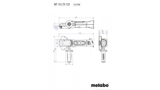 Polizor unghiular akum. cu cap plat METABO WF 18 LTX 125 Col image